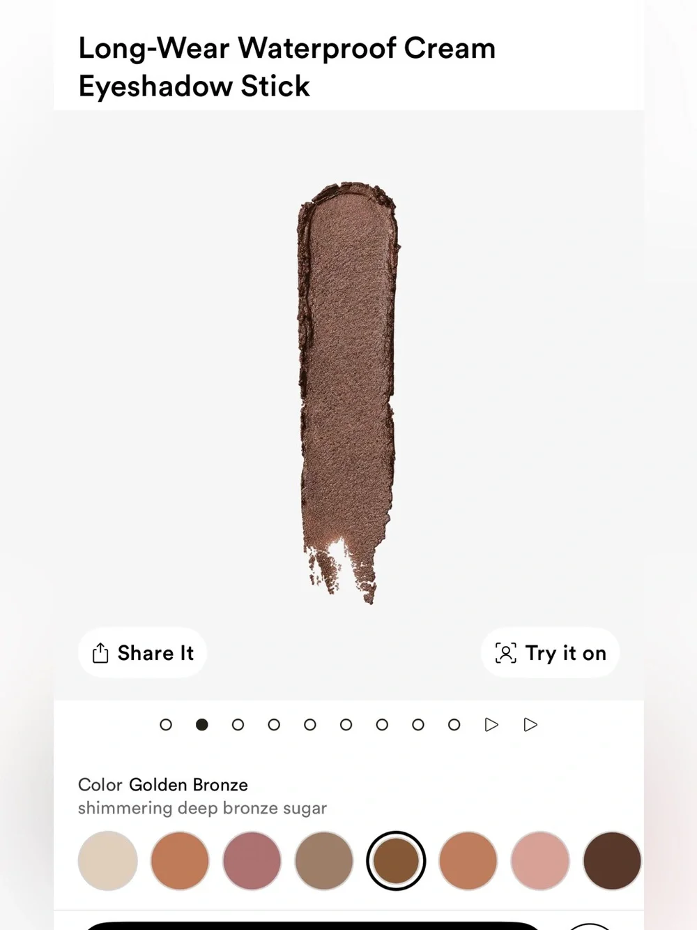 Bobbi Brown Mini Long-Wear Cream Shadow Stick — Shimmery Bronze Taupe